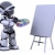 robot with pallette and paint brush stock photo © kjpargeter
