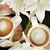 csészék · kávé · virágok · kávézó · fekete · élet - stock fotó © konradbak