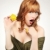 Young woman holding a lemon stock photo © konradbak