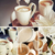 kávéscsészék · virágok · kávé · kávézó · fekete · élet - stock fotó © konradbak
