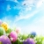 藝術 · 復活節彩蛋 · 裝飾 · 花卉 · 草 · 藍天 - 商業照片 © Konstanttin