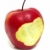 Apfel · bit · roten · Apfel · isoliert · weiß · Essen - stock foto © konturvid