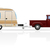 old retro car pickup with trailer vector illustration stock photo © konturvid