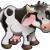 drăguţ · lactat · vacă · vector · ilustrare · zâmbet - imagine de stoc © Krisdog