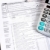 inkomen · belasting · terugkeren · calculator · vorm · 1040 - stockfoto © Kurhan