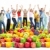 Group of happy people with fruits. stock photo © Kurhan