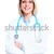 orvos · mosolyog · orvosi · nő · sztetoszkóp · izolált - stock fotó © Kurhan