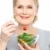 Frau · Essen · Salat · reifen · lächelnde · Frau · Früchte - stock foto © Kurhan