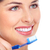 feliz · mulher · escova · de · dentes · atendimento · odontológico · isolado · branco - foto stock © Kurhan