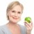 Frau · reifen · lächelnde · Frau · grünen · Apfel · Essen - stock foto © Kurhan