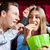 Couple in cinema with popcorn stock photo © Kzenon
