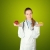 女性 · 医師 · 2 · リンゴ · 緑 · 赤 - ストックフォト © leedsn
