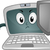 laptop · mascotte · illustratie · schild · computer - stockfoto © lenm