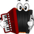 acordeon · mascota · ilustrare · chei · tastatură - imagine de stoc © lenm