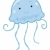 aranyos · meduza · vágási · körvonal · állat · rajz · tengeri - stock fotó © lenm