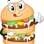 Burger · maskot · örnek · çift · gıda · karikatür - stok fotoğraf © lenm