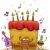 verjaardagstaart · illustratie · musical · gitaar · verjaardag · dessert - stockfoto © lenm