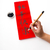 Writing of chinese new year calligraphy, phrase meaning is happy stock photo © leungchopan