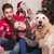 couple with dog at christmastime stock photo © LightFieldStudios