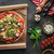 topo · ver · delicioso · pizza · ingredientes · concreto - foto stock © LightFieldStudios