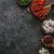 top view of raw pizza ingredients on concrete table stock photo © LightFieldStudios