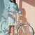 donna · alla · moda · turchese · abito · bicicletta · bella · donna - foto d'archivio © LightFieldStudios