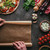 tiro · mulher · papel · pizza · concreto · tabela - foto stock © LightFieldStudios