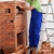 Worker building masonry heater stock photo © lightkeeper