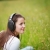 portrait of a pretty young woman listening to music stock photo © lightpoet