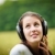 portrait of a pretty young woman listening to music stock photo © lightpoet