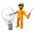 Electrician With Bulb stock photo © limbi007
