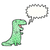 prietenos · dinozaur · desen · animat · vorbesc · retro · desen - imagine de stoc © lineartestpilot