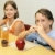 escuela · almuerzo · junto · nino · nina · alimentación · saludable - foto stock © lisafx