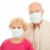 járvány · idős · pár · aggódó · visel · sebészi · maszkok - stock fotó © lisafx