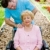 Physiotherapie · Massage · Senior · Frau · Rollstuhl · Therapie - stock foto © lisafx