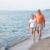 idősek · sétál · tengerpart · gyönyörű · idős · pár · romantikus - stock fotó © lisafx