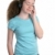 代 · Tシャツ · 十代の少女 · 音楽を聴く · ヘッドホン · 青 - ストックフォト © lisafx