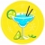 Blue Margarita: Retro cocktail icon on yellow background stock photo © lordalea