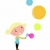 cute · blond · kleines · Mädchen · farbenreich · Seifenblasen - stock foto © lordalea