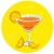 Orange Margarita: Retro cocktail icon isolated on yellow background stock photo © lordalea