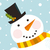 Cute happy Snowman face with snowing background stock photo © lordalea