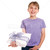 Smiling boy holds a gift wrapped present stock photo © lovleah