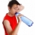 Sweaty boy drinking bottled water stock photo © lovleah