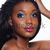 mooie · afrikaanse · vrouw · lang · krulhaar · roze - stockfoto © lubavnel