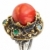gold and silver Turkish Ottoman ring with coral stock photo © lubavnel
