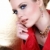 Mode · Make-up · Frau · rot · blond · Jacke - stock foto © lubavnel