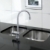 Küche · Wasserhahn · Ofen · modernen · schwarz · weiß · Innenarchitektur - stock foto © lunamarina