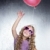 moda · pequeno · festa · menina · vermelho · balão - foto stock © lunamarina