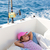 dziecko · dziewczyna · żeglarstwo · łodzi · pokład - zdjęcia stock © lunamarina