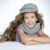 winter cap wool scarf litle fashion girl wind on hair stock photo © lunamarina